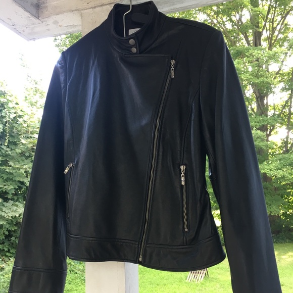 ann taylor loft leather jacket